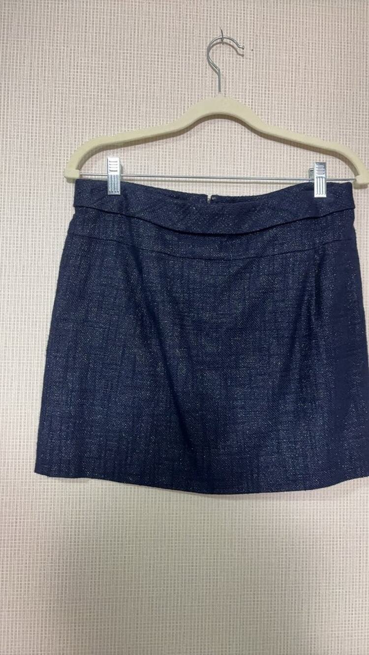 J.Crew Women's Navy Textured Skirt Size 4